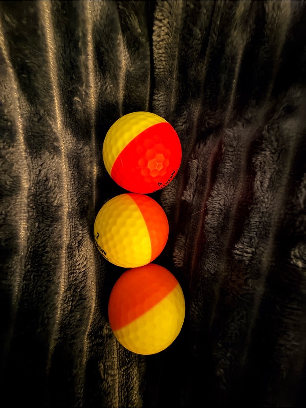 Srixon Two-Tone Yellow & Orange Good Used Condition Pack of 3